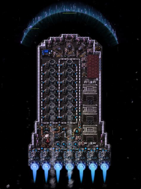 Factorio spaceship blueprint - Good afternoon folks. After just over a year of work, I have finally finished my project. I present to you, a Recursive Starter Base to Modular 1300 SPM Mega Base. These blueprint books are designed to take you from crash landing on the planet, to producing as much SPM as your computer can handle, without having to stop to think of how to do something.